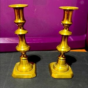 Vintage Brass Candlestick Holders